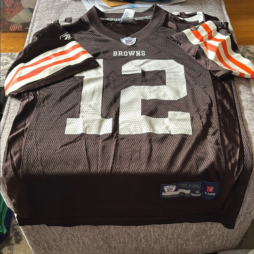 Never worn- Reebok Browns Jersey with White Number 12